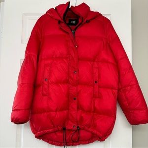 ZARA red puffer jacket M